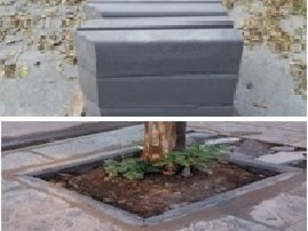 Bó vỉa bồn cây giả đá kích thước 10x15x70, 1 đầu vuông, 1 đầu vát