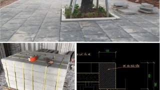 Bó vỉa bồn cây, bó vỉa gốc cây bê tông kích thước 10x15x100 cm