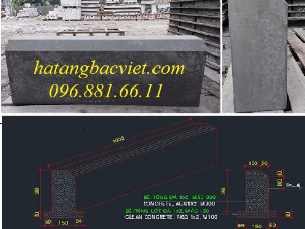 Bó vỉa giả đá Vôi 15x35- Hạ tầng Bắc Việt