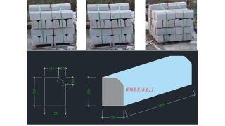 Bó vỉa bê tông 15x20x50cm,(150x200x500mm); bó vỉa vuông viên nhỏ,vát góc