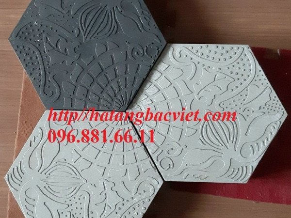 Gạch bê tông giả đá lục giác hoa văn Ấn Độ