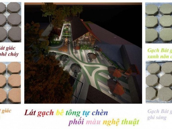 Gạch bê tông tự chèn lục giác, bát giác, ziczac, chữ nhật